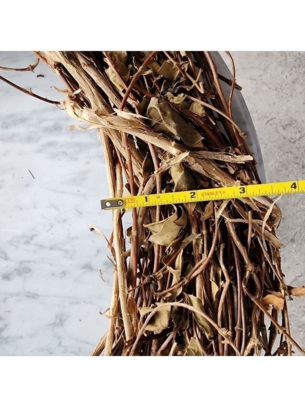 Twig and leaf wrapped rustic western farmhouse wreath Fall festive 18" - Picture 3 of 6
